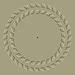 Illustration vectorielle de filature gear illusion d'optique