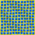 Wavy square optical illusion vector graphics