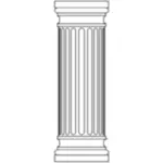 גרפיקה וקטורית עמוד רומי על בניין, גווני אפור
