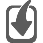Vector clip art of square grey import icon