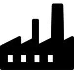 Fabrik-Silhouette-Vektor-Bild