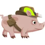 Dibujo vectorial de cerdo de NPC