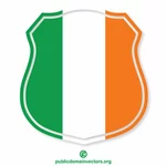 Heraldinen kilpi Irlannin lipulla