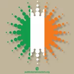 Desain halftone bendera Irlandia