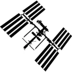 Espaço satélite silhueta vector clip-art