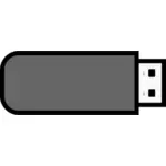 USB stick ikona Vektor Klipart
