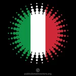 이탈리아 국기 하프 톤 디자인