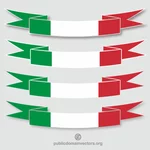 Italian flag banners