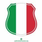 Italská vlajka heraldický štít silueta