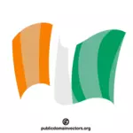 Развевается национальный флаг Кот-д'Ивуара