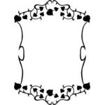 Vector drawing of garden ivy pattern border