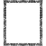 Square decorated frame vector clip art