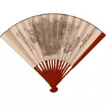 Азиатские вентилятор с векторное изображение карты