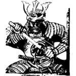 Samurai hävittäjä vektori kuva