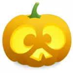 Surprised pumpkin vector image