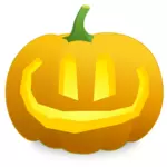 Overly smiling pumpkin vector illustration
