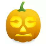 Confused pumpkin vector clip art