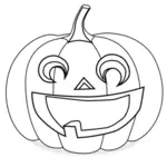 Carved pumpkin coloring vector drawing