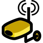 Immagine vettoriale di sorveglianza wireless telecamera simbolo
