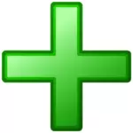Green cross vector image