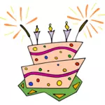 Imagem vetorial de bolo de aniversário