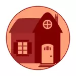 赤い家ベクトル画像
