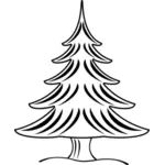 Vektorový obrázek bílé vánoční stromeček