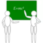 Learning from a whiteboard vector image