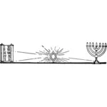 Barra decorativa judío vector imagen
