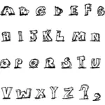 Ręcznie rysowane alfabet