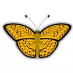 オレンジ色のパターン蝶のベクター画像