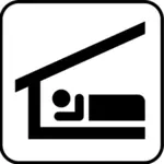 US National Park Maps pictogram for sleeping shelter vector image