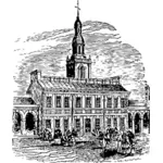 Independence Hall vector illustration