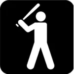 Vector clip art of baseball facilities available sign