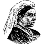 Queen Victoria profile vector image