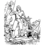 Ilustración de vector de Robinson Crusoe