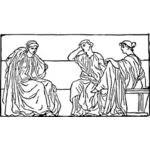 Les dieux romains ayant un repos des graphiques vectoriels