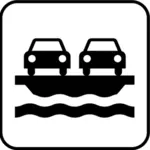 US National Park Maps pictogram for a vehicle ferry vector image