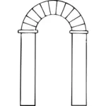 Ilustrasi berbentuk U vektor yang arch