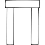 Image vectorielle d'arc rectangulaire simple