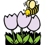 Kwiat i pszczoła