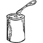 Can opener and a can vector clip art