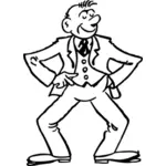Caricature drawing of a man