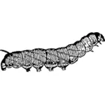 Linie-Kunst-Vektor-Illustration von caterpillar