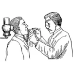 Clipart vetorial do exame dental