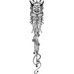 Vector clip art of devilish jesters sceptre