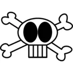 Spooky skull and cross bones vector clip art