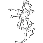 Clipart vectorial de un personaje femenino