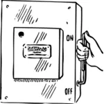 Vector de la imagen del interruptor principal en el uso de