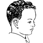 Medium haircut vector image